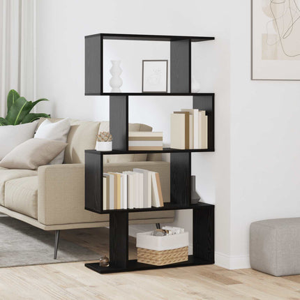 Bogskab Sort eg 70 x 24 x 129 cm Konstrueret træ