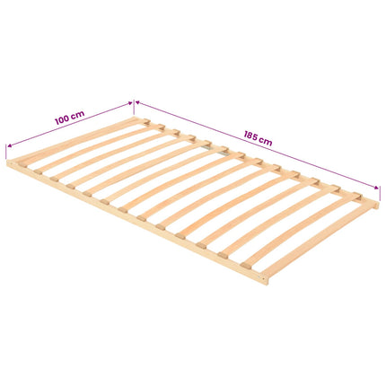 Lamelbund Brun 100 x 190 cm Solid bøg
