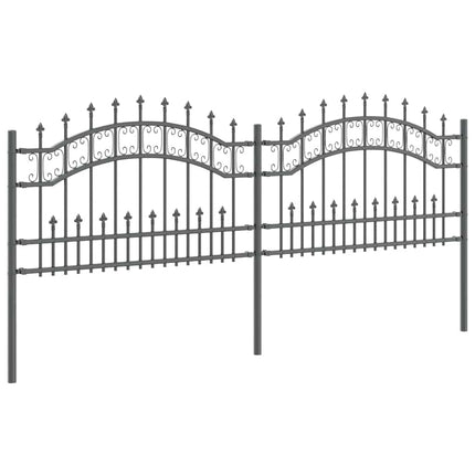 Havehegn KAMPEN 240 x 118 cm Mesh Pulverlakeret Stål Grå