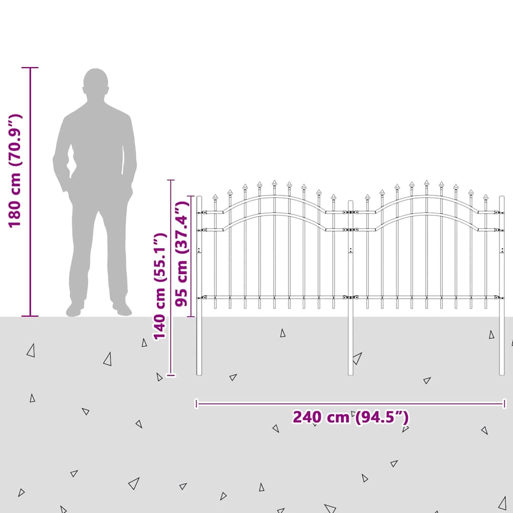 Havehegn Woerden Hvid 240 x 140 cm Pulverlakeret Stål