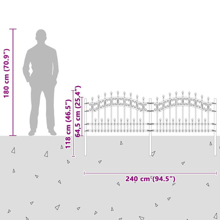 Havehegn KAMPEN 240 x 118 cm Mesh Pulverlakeret Stål Hvid