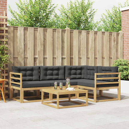 Udendørs sofagruppe 5 pcs Hvid og antracit 79 x 79 x 37 cm