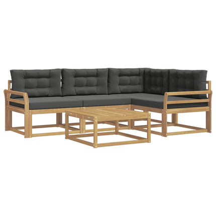 Udendørs sofagruppe 5 pcs Hvid og antracit 79 x 79 x 37 cm