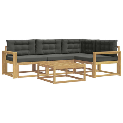 Udendørs sofagruppe 5 pcs Hvid og antracit 79 x 79 x 37 cm