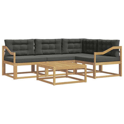 Udendørs sofagruppe 5 pcs Hvid og antracit 79 x 79 x 37 cm