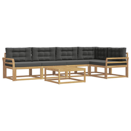 Udendørs sofagruppe 6 pcs Hvid og antracit 79 x 79 x 37 cm