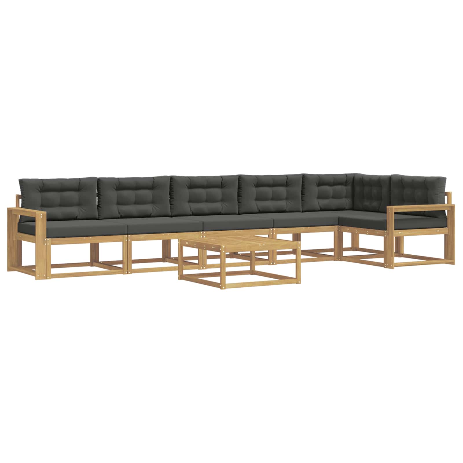 Udendørs sofagruppe 7 pcs Hvid og antracit 79 x 79 x 37 cm