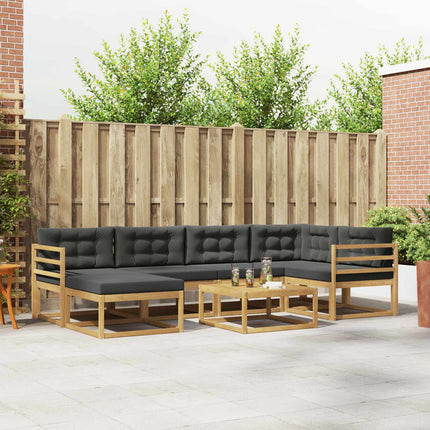 Udendørs sofagruppe 7 pcs Hvid og antracit
