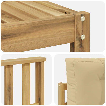 Udendørs sofagruppe 8 stk. Hvid og Beige