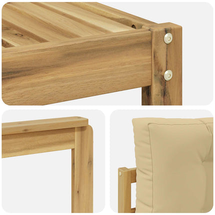 Udendørs sofagruppe 6 stk. Hvid og Beige
