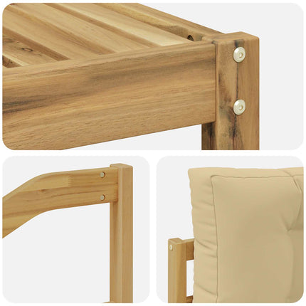 Udendørs sofagruppe 6 stk. Hvid og Beige