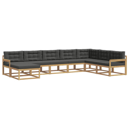 Udendørs sofagruppe 8 pcs Hvid og antracit
