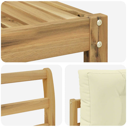 Udendørs sofagruppe 8 stk. Hvid og cremefarvet