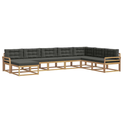 Udendørs sofagruppe 8 pcs Hvid og antracit