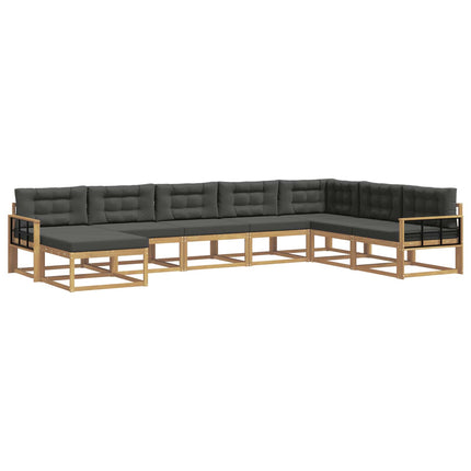 Udendørs sofagruppe 8 pcs Hvid og antracit