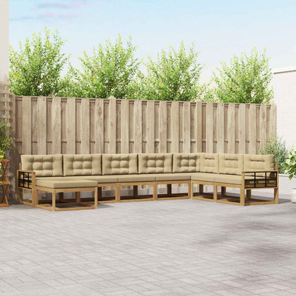 Udendørs sofagruppe 8 pcs Hvid og Beige