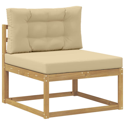 Udendørs sofagruppe 6 stk. Hvid og Beige