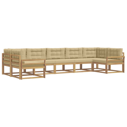 Udendørs sofagruppe 7 stk. Hvid og Beige