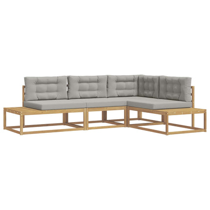 Udendørs sofagruppe 4 stk. 4-personers Polyester Hvid