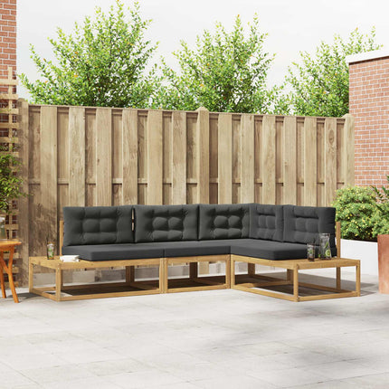 Udendørs sofagruppe 4 stk. 4-personers Polyester Hvid