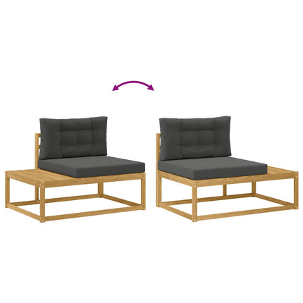 Udendørs sofagruppe 4 stk. 4-personers Polyester Hvid