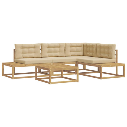Udendørs sofagruppe 5 stk. Hvid Polyester