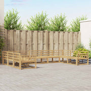 Udendørs sofagruppe 9 pcs Hvid 404 x 247,5 x 73 cm