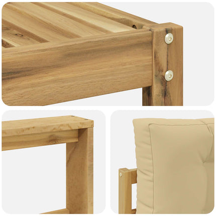 Udendørs sofagruppe 10 stk. Hvid og Beige