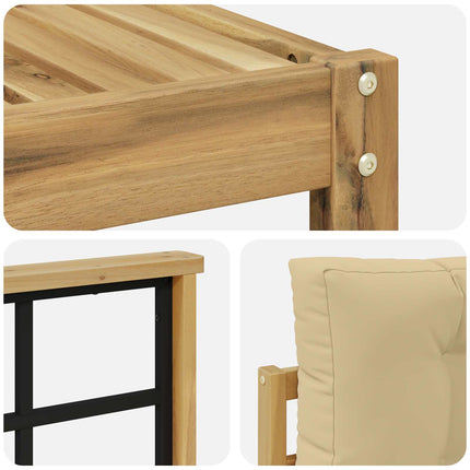 Udendørs sofagruppe 11 stk. Hvid og Beige