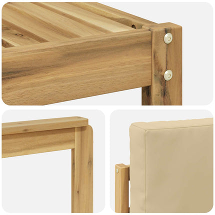 Udendørs sofagruppe 5 stk. Hvid og Beige