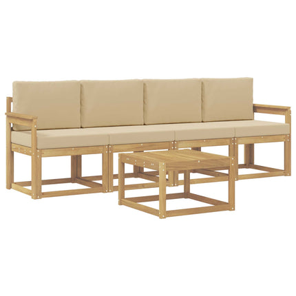 Udendørs sofagruppe 5 stk. Hvid og Beige