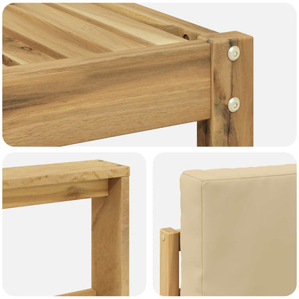 Udendørs sofagruppe 7 stk. Hvid og Beige