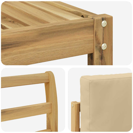 Udendørs sofagruppe 7 stk. Hvid og Beige