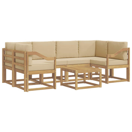 Udendørs sofagruppe 7 stk. Hvid og Beige
