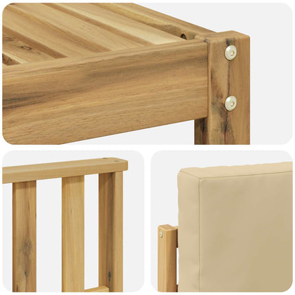 Udendørs sofagruppe 9 stk. Hvid og Beige