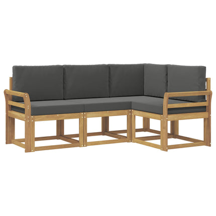 Udendørs sofagruppe med pude 4 pcs Hvid og antracit