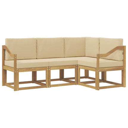 Udendørs sofagruppe 4 stk. Hvid og Beige