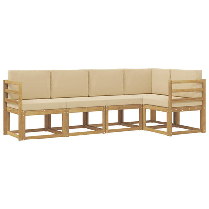 Udendørs sofagruppe 5 stk. Hvid og Beige