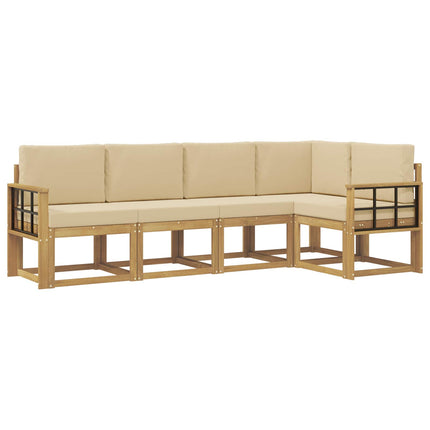 Udendørs sofagruppe 5 stk. Hvid og Beige