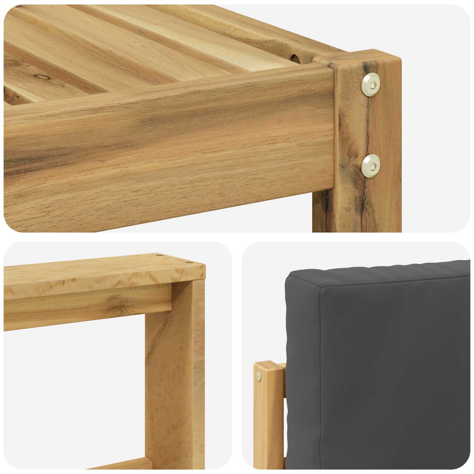 Udendørs sofagruppe med pude 7 pcs Hvid og antracit Polyester