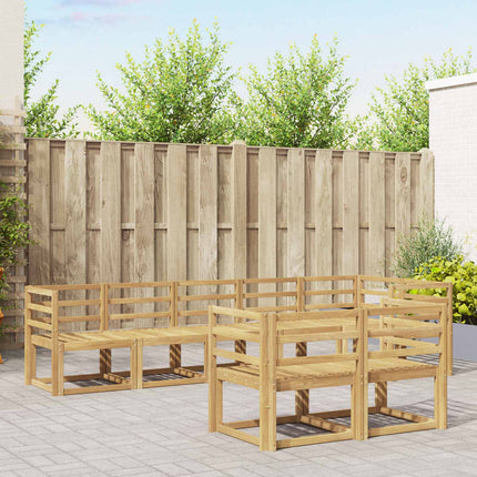 Udendørs sofagruppe 8 pcs Hvid Massivt Akacietræ