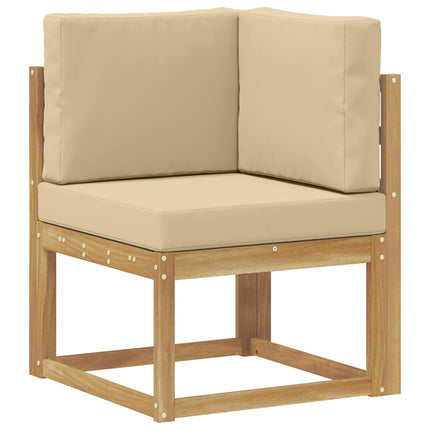 Udendørs sofagruppe 8 stk. Hvid og Beige Polyester