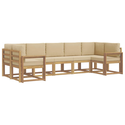 Udendørs sofagruppe 7 stk. Hvid og Beige
