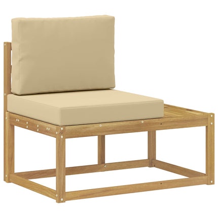 Udendørs sofagruppe 2 stk. Hvid og Beige Polyester