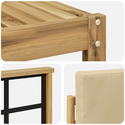 Udendørs sofagruppe 11 stk. Hvid og Beige