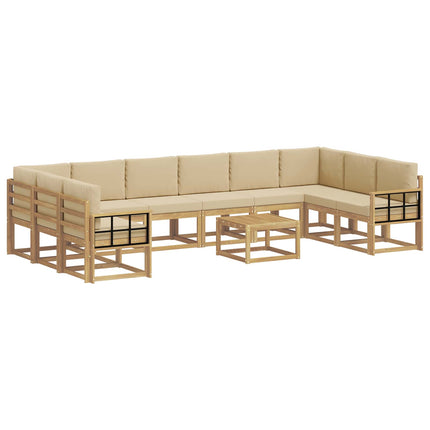 Udendørs sofagruppe 11 stk. Hvid og Beige