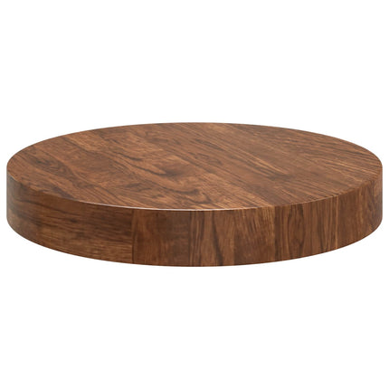 Bordplade Ø 30 x 4 cm Rund Massivt Eg Træ Lys Brun
