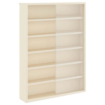 Vægdisplaykasse med hylde Beige 40 x 8,5 x 54 cm Krydsfinér