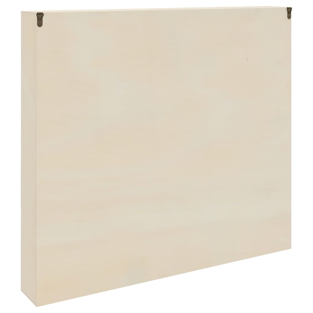 Vægdisplaykasse med hylde Beige 60 x 8,5 x 54 cm Krydsfinér