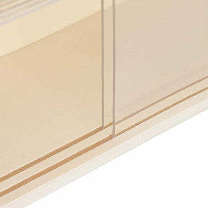 Vægdisplaykasse med hylde Beige 80 x 8,5 x 54 cm Krydsfinér